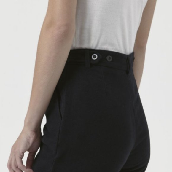 ADRIANA BLACK ORGANIC MOLESKIN VELVETY STRAIGHT LEG ORGANIC COTTON TROUSERS 26 - Picture 10 of 11